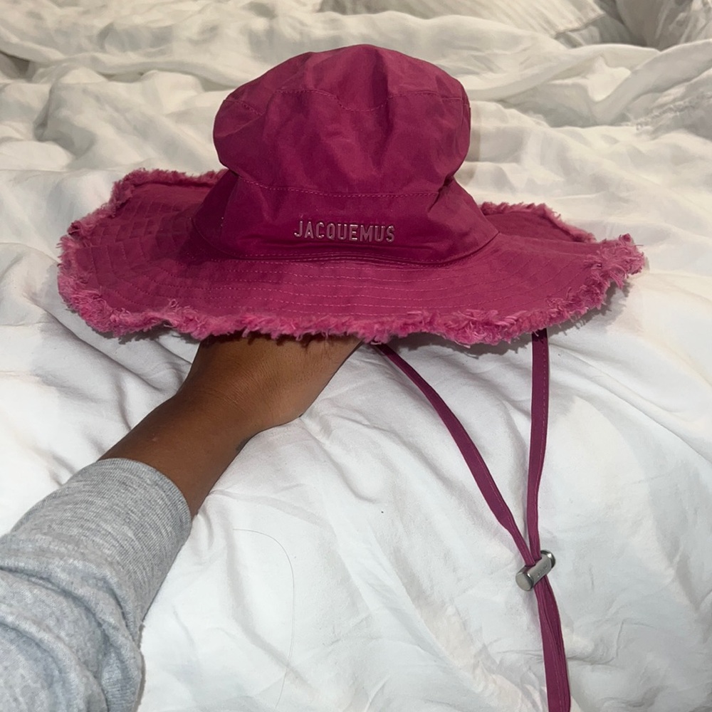 Jacquemus Pink Wide-Brim Bucket Hat